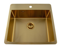 ADORA® Optimus køkkenvask guld/messing 550 x 530 mm